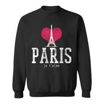 Vintage Paris I Love Je T'aime France Sweatshirt - Monsterry CA