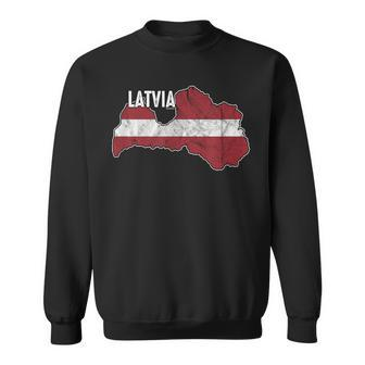 Vintage Patriotic Letts Latvians Pride Latvia Flag Sweatshirt - Monsterry