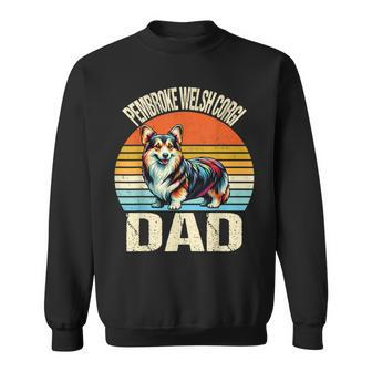 Vintage Pembroke Welsh Corgi Dad Dog Lovers Father's Day Sweatshirt - Thegiftio UK