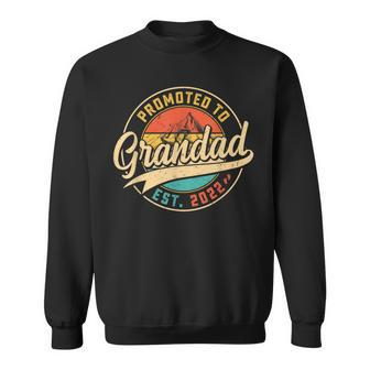 Vintage Promoted To Grandad 2022 Fathers Day New Grandpa Sweatshirt - Seseable
