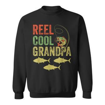 Vintage Reel Cool Grandpa Father's Day Grandfather Fishing Sweatshirt - Seseable