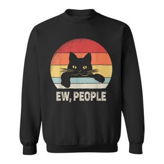Vintage Retro Ew People Black Cat Sweatshirt - Monsterry CA