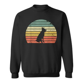 Vintage Retro German Shepherd Sunset Colorful Sweatshirt - Monsterry CA