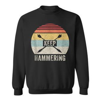 Vintage Retro Keep Hammering Archery Motivational Sweatshirt - Monsterry CA