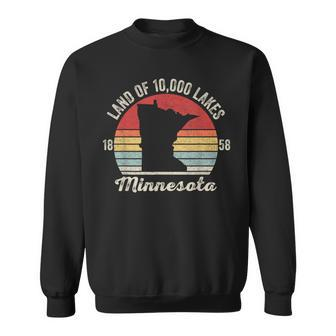 Vintage Retro Land Of 10000 Lakes 1858 Minnesota Sweatshirt - Monsterry UK