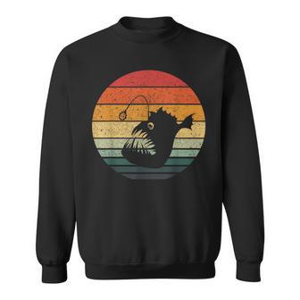 Vintage Retro Sunset Angler Fish Sweatshirt - Monsterry CA