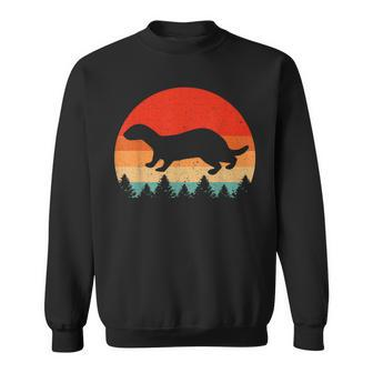 Vintage Retro Weasel Animal Lover Weasel Sweatshirt - Monsterry CA
