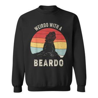 Vintage Retro Weirdo With A Beardo Bearded Dragon Sweatshirt - Monsterry AU