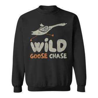 Vintage Retro Wild Goose Chase Silly Goose Goose Bumps Sweatshirt - Monsterry DE
