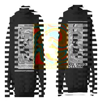 Vintage Rock Climbing Sport Retro Poster Sweatshirt | Mazezy