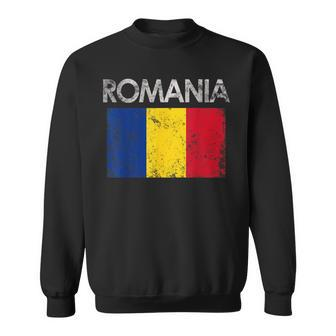 Vintage Romania Romanian Flag Pride Sweatshirt - Monsterry