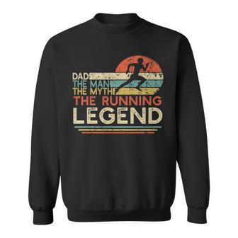Vintage Running Dad The Man The Myth The Legend Runner Sweatshirt | Mazezy