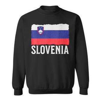 Vintage Slowenien Slowenien Flagge Slowenien Pride Herren Damen Sweatshirt - Geschenkecke