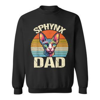 Vintage Sphynx Cat Dad Sphynx Cat Lovers Daddy Father's Day Sweatshirt - Thegiftio UK