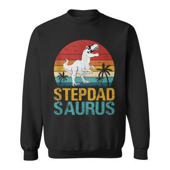 Vintage Stepdad Saurus T Rex Dinosaur For Fathers Day Sweatshirt - Thegiftio UK