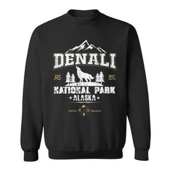 Vintage Style National Park Denali Alaska Sweatshirt | Mazezy