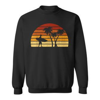 Vintage Sun Surfing For Surfers And Surfers Sweatshirt - Seseable