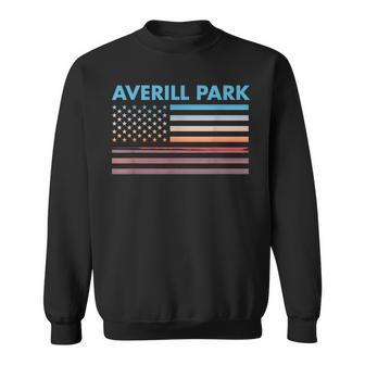 Vintage Sunset American Flag Averill Park New York Sweatshirt - Monsterry CA