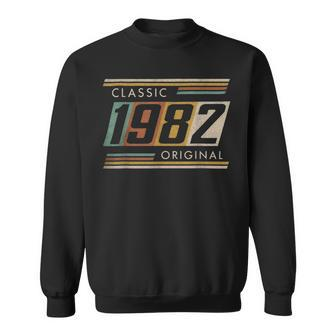 Vintage Sunset Birthday Classic 1982 Original Cool Sweatshirt | Mazezy