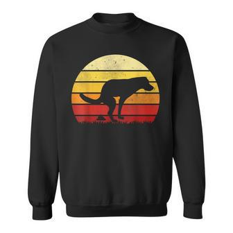 Vintage Sunset Labrador Retro Dog Pooping Old School Classic Sweatshirt - Monsterry AU