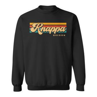 Vintage Sunset Stripes Knappa Oregon Sweatshirt - Seseable