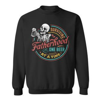 Vintage Surviving Fatherhood One Beer At A Time Sweatshirt - Monsterry DE