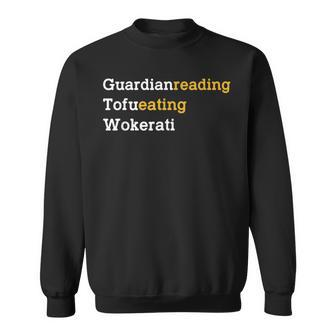 Vintage T Guardian Reading Tofu Eating Wokerati Sweatshirt - Thegiftio UK