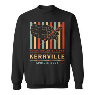 Vintage Total Solar Eclipse 2024 Kerrville Sweatshirt - Monsterry