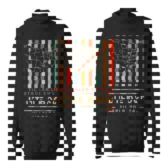 Vintage Total Solar Eclipse 2024 Little Rock Sweatshirt | Mazezy