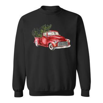 Vintage Truck Wagon Christmas Tree Xmas For Farmer Sweatshirt - Thegiftio UK