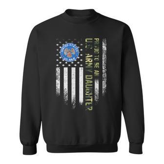 Vintage Usa American Flag Proud To Be An Us Army Daughter Sweatshirt - Monsterry AU