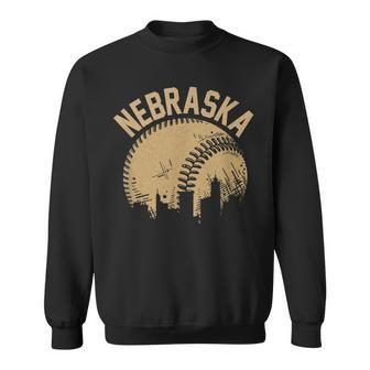 Vintage Usa State Fan Player Coach Nebraska Baseball Sweatshirt - Monsterry UK