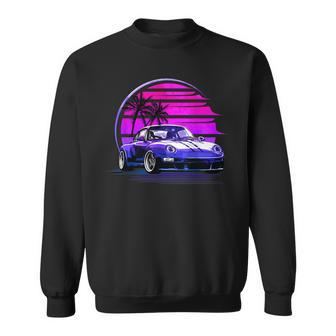 Vintage Vaporwave Retro Sunset 80S Car Sweatshirt - Monsterry UK