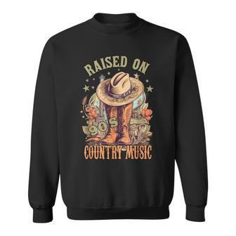 Vintage Western Music Raised On 90’S Country Music Sweatshirt - Monsterry DE