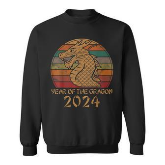 Vintage Year Of The Dragon 2024 Zodiac Chinese New Year Sweatshirt | Mazezy
