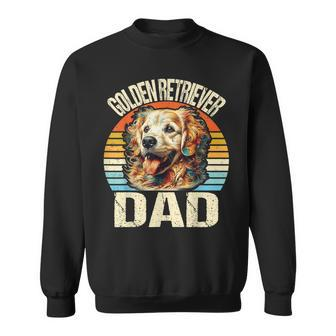 Vintage Yellow Retriever Dog Dad Lovers Daddy Father's Day Sweatshirt - Thegiftio UK