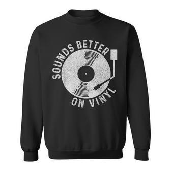 Vinyl Records Dj Records Retro Sweatshirt - Seseable
