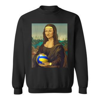 Volleyball Mona Lisa Leonardo Da Vinci Kunstvolleyball Sweatshirt - Seseable