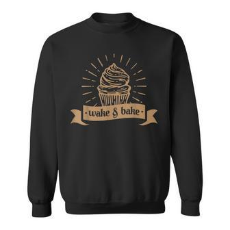 Wake & Bake Cupcake Baking Chef Sweatshirt - Monsterry CA