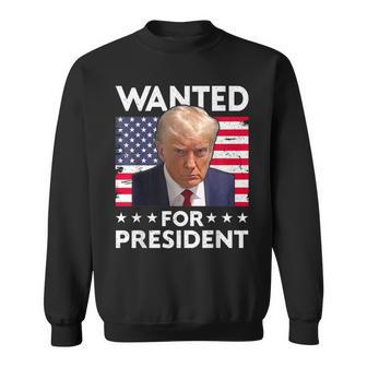 Wanted Donald Trump For President 2024 Trump Shot Sweatshirt - Monsterry UK