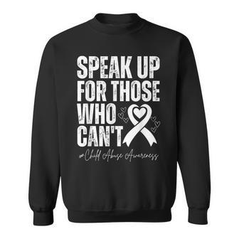Warrior Blue Ribbon Child Abuse Prevention Awareness Month Sweatshirt | Mazezy