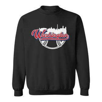 Washington Dc Baseball Downtown City Skyline Fan Sweatshirt - Monsterry CA