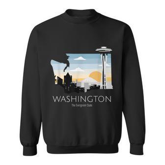 Washington Proud State Motto The Evergreen State Sweatshirt - Monsterry AU