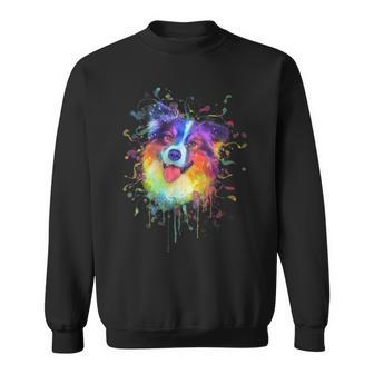 Watercolor Australian Shepherd Lover Him Her Aussie Dog Sweatshirt - Monsterry AU