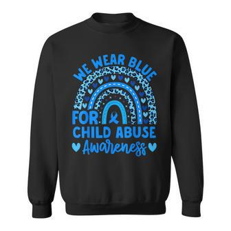 We Wear Blue Child Abuse Prevention Child Abuse Awareness Sweatshirt - Seseable