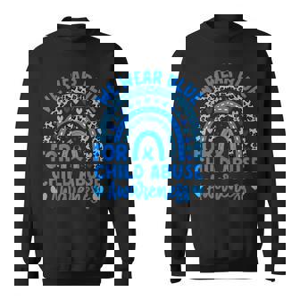 We Wear Blue Child Abuse Prevention Child Abuse Awareness Sweatshirt - Seseable