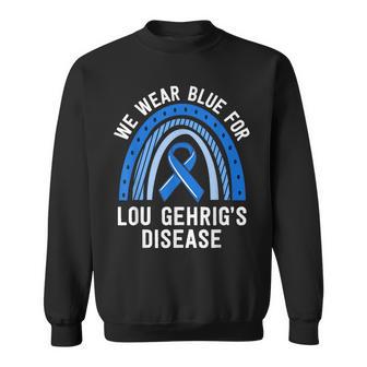 We Wear Blue Lou Gehrig's Disease Awareness Als Family Sweatshirt - Monsterry UK