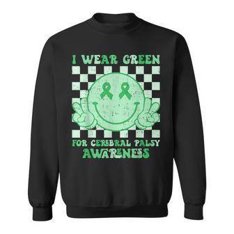 I Wear Green For Cerebral Palsy Awareness Green Ribbon Sweatshirt | Mazezy