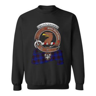 Wedderburn Scottish Clan Badge & Tartan Sweatshirt - Seseable