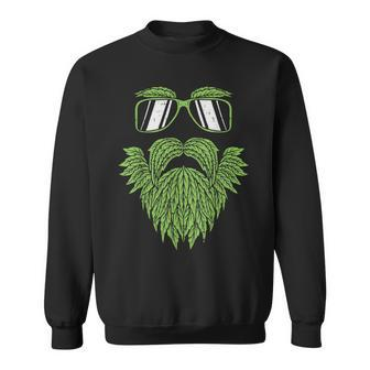 Weed Beard Face Marijuana Cannabis Irish Hipster Sweatshirt - Monsterry DE